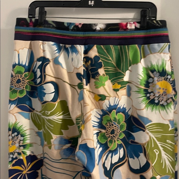 JW LOS ANGELES Johnny Was LARGE Multicolor Floral Pockets JOGGERS SWEATPANTS - Picture 10 of 12